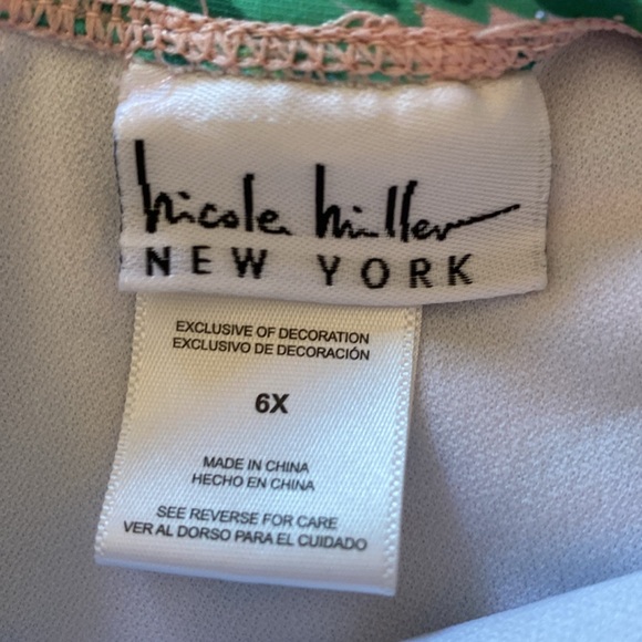 Girls Nicole Miller One Piece Swim Suite 6x - Picture 4 of 4